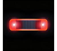 Système d'alarme de voiture alimentée par le soleil, Ultra mini avertissement solaire Flashfor Motocyclettes SUV camion véhicule conduite nocturne (Rosso, 1 confezione)