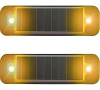 Système d'alarme de voiture alimentée par le soleil, Ultra mini avertissement solaire Flashfor Motocyclettes SUV camion véhicule conduite nocturne (Giallo, 2 confezione)
