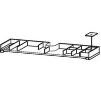 Système d'ameublement Duravit pour largeurs de caisson 1200 mm, y compris découpe pour siphon, UV997907777, UV997907777, Colorazione: Noce massello