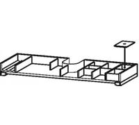 Système d'ameublement Duravit pour largeurs de caisson 98,4 cm, y compris découpe pour siphon, UV986307777, UV986307777, Colorazione: Noce massello