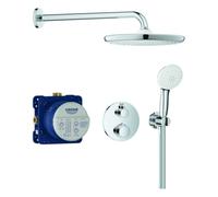 Système de douche GROHE Grohtherm, set complet comprenant un corps d'encastrement, Tempesta 250 Rainshower et une douchette à main Tempesta 110, 34872000, 34872000