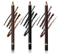 Systemous 24 Hr Waterproof Eyeliner Duo Sharpenable Eye Pencil, Systemous 2 In 1 Eyeliner and Eyebrow Pencil, No Smudging, Fading, Smooth and Easy to Color (3Pcs)