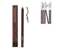 Systemous - Matita eyeliner 2 in 1, matita per occhi e sopracciglia, impermeabile, doppia matita per occhi affilabile, colore prugna, liscia e facile da colorare, senza sbavature (bronzo)