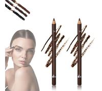 Systemous - Systemous Eyeliner, Systemouss 24 Hr Waterproof Eyeliners Duo Sharpenable Eye Penci, 2 in 1 Eyeliner and Eyebrow Pencil, No Smudging, Fading, Smooth and Easy (Brown, 2 pcs)