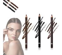 Systemous - Systemous Eyeliner, Systemouss 24 Hr Waterproof Eyeliners Duo Sharpenable Eye Penci, 2 in 1 Eyeliner and Eyebrow Pencil, No Smudging, Fading, Smooth and Easy (3 Color, 3 pcs)