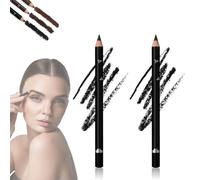 Systemous - Systemous Eyeliner, Systemouss 24 Hr Waterproof Eyeliners Duo Sharpenable Eye Penci, 2 in 1 Eyeliner and Eyebrow Pencil, No Smudging, Fading, Smooth and Easy (Black, 2 pcs)