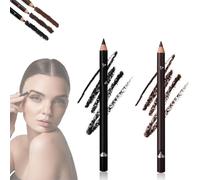 Systemous - Systemous Eyeliner, Systemouss 24 Hr Waterproof Eyeliners Duo Sharpenable Eye Penci, 2 in 1 Eyeliner and Eyebrow Pencil, No Smudging, Fading, Smooth and Easy (Black+Dark Brown, 2 pcs)