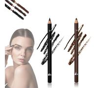 Systemous - Systemous Eyeliner, Systemouss 24 Hr Waterproof Eyeliners Duo Sharpenable Eye Penci, 2 in 1 Eyeliner and Eyebrow Pencil, No Smudging, Fading, Smooth and Easy (Brown+Black, 2 pcs)