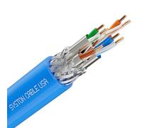 Syston Cavo Ethernet Cat8 Bulk Raw 2000 MHz 2 GHz 40 GB 20 piedi solido rame nudo S/FTP singolo elettromagnetico stagnato schermatura treccia 22/4 4 coppie 22 AWG CMR FT4 UTP blu ordine da tagliare