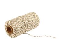 SYSUII 100 m/2 mm, filo di cotone, 1 rotolo di spago per panettieri fai da te, corda di cotone, per confezioni regalo, artigianato, giardinaggio, kaki, bianco