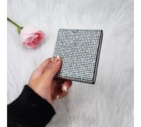SYSUII Portasigarette in acciaio inox, con strass, per 10 sigarette, da donna, con brillantini, per sigarette, per sigarette, colore bianco