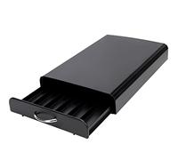 SYSYLY Cassetto Porta Capsule caffè,Porta Cialde per caffè Compatibile con Nespresso/Delta q (60pezzi),Supporti per Capsule Cialde,Nero