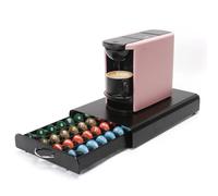 SYSYLY Cassetto Porta Cialde caffè,Porta Capsule per caffè Compatibile con CaffitalyCapsules,Capacità: 40 Cialde - Nero.