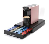 SYSYLY Cassetto Porta Cialde caffè,Porta Capsule per caffè Compatibile con Modo Mio,Cassetti per Cialde Supporto di Metallo,Capacità: 40 capsules - Nero