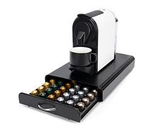 SYSYLY Cassetto Porta Cialde caffè , Porta Capsule per caffè Compatibile con Nespresso(60pezzi),Organizer per Capsule di Caffè,Cassetto per Capsule Supporto di Metallo.Nero