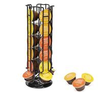 SYSYLY Porta Capsule Caffe per 24 Capsule Dolce Gusto, Supporti per Cialde Dolce Gusto, Capsule Dispenser, Portacapsule per macchine da caffè, Porta Girevole per Rack Pod, Fondo Antiscivolo,Nero