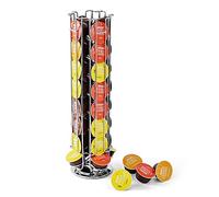 SYSYLY Porta Capsule, Supporti per 32 Cialde Caffe Dolce Gusto, per macchine da caffè, Girevole, Fondo Antiscivolo,Chromé