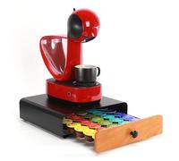 SYSYLY Portacapsule per Capsule Dolce Gusto, Contenitore per Capsule in Metallo, Organizer per la conservazione di capsule di caffè,Capacità: 30 capsule,Nero.