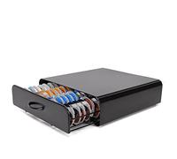 SYSYLY Supporto per macchina da caffè e cassetto Compatibile Con T-Dsic,Cassetti per capsule di caffè, organizer per 64 capsule,Nero.