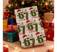 SYT-MD 67 Wrapping Paper, Christmas Wrapping Paper, White & Green DIY Gift Wrapping Papers, for Fillers & Presents(White,47.5 * 450cm)