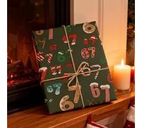 SYT-MD 67 Wrapping Paper, Christmas Wrapping Paper, White & Green DIY Gift Wrapping Papers, for Fillers & Presents(Green,47.5 * 90cm)