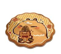 SYTTNUM Tappetino Decorativo Capybara, Tappeto Capybara, In Microfibra, Design Natalizio, Morbido e Divertente, Ideale Per Decorazioni Festive -60cm