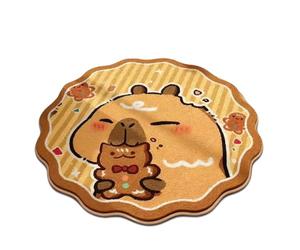 SYTTNUM Tappetino Decorativo Capybara, Tappeto Capybara, In Microfibra, Design Natalizio, Morbido e Divertente, Ideale Per Decorazioni Festive -60cm