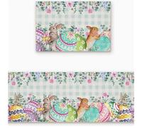 SYTTNUM Tappeto Pasquale Per Interni Ed Esterni,Tappeto Pasquale,Tappetino Per Bagno Antiscivolo, Tappetini Da Cucina Assorbente,Elementi Decorativi Creativi,2pcs (blue2)