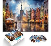 SYUNFEI Puzzle colorato di Cracovia Città Vecchia 1000 pezzi per adulti a partire dai 14 anni in su, puzzle in legno, Scenic, 1000 pezzi (50 x 75 cm)