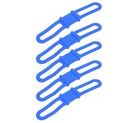 SYUULCOI DUUTI 5 pezzi cinturino in silicone per bicicletta supporto per torcia da ciclismo supporto per manubrio cinghie per bicicletta multiuso per l'equitazione (Blu)