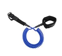 SYUULCOI Leash per tavola da surf, 25 cm, regolabile, con cinturino alla caviglia, in TPU, con componenti in acciaio inossidabile, adatto per acqua di mare e paddleboard. (Blu con anima bianca)