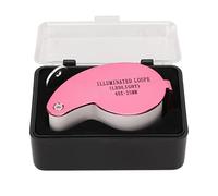 SYUULCOI Lente d'ingrandimento 40X con luci LED ad alta trasmissione, portatile, ideale per gioiellieri e anziani, con guscio in lega di alluminio. (Rosa)