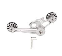 SYUULCOI Tendicatena per Bici Pieghevole, Lega di Alluminio Resistente e Materiale in Acciaio POM, Denti da 10T per la Sostituzione del Deragliatore Posteriore, per Bicicletta a (Argento)