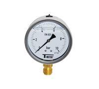Syveco 1615012 Serie 1615 - Cassa in acciaio inossidabile, indicatore di pressione, per bagno, radiale, 1/2" BSP, diametro 100 mm, 0/160 bar