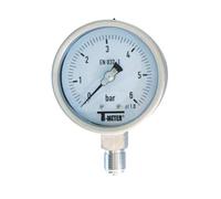 Syveco 1617004 Serie 1617 - Misuratore di pressione in acciaio inossidabile, radiale, 1/2" BSP, diametro 100 mm, 0/4 bar
