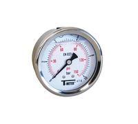 Syveco 1623010 Serie 1623 - Alloggiamento in acciaio INOX, indicatore di pressione, vasca da bagno, assiale, 1/4" BSP, 63 diametro, 0/60 bar