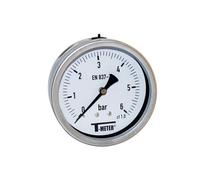Syveco 1625002 Serie 1625 - Alloggiamento in acciaio INOX, indicatore di pressione, per bagno, assiale, 1/2" BSP, diametro 100 mm, 0/1,6 bar