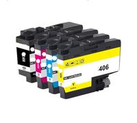 Sywchrf 4 cartucce d'inchiostro compatibili LC406 funzionano con MFC-J4335DW MFC-J4535DW MFC-J4345DW 406 inchiostro universale compatibile con sostituzione di terze parti