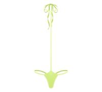 Sywiyi Body sexy da donna, con perizoma, micro mini bikini, con allacciatura al collo, monokini, senza petto, lingerie estiva, verde chiaro, Taglia unica