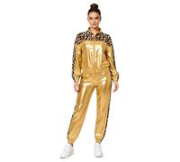 Sywiyi Donna Outfit Danza Jazz Divisa Sportiva Sweatsuit Set Tuta Anni ' ' | Set Top Maniche Lunghe E Pantaloni Ampi,Per La Festa Carnevale Halloween,Costumi Per Donne,Party,Appuntamento,Natale