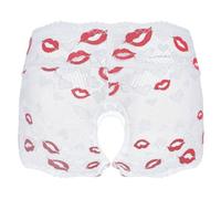 Sywiyi Slip da donna trasparente perizoma sul cavallo aperto mutande hipster panties pizzo biancheria intima lingerie biancheria intima stretch, bianco, L