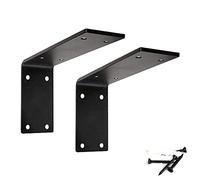 Sywlwxkq Staffa per mensola a L in Ferro Massiccio con Decorazione Industriale Rustica, Supporti per mensole angolari flottanti a 90 Gradi, staffe per scaffali per Tavolo da banco in Lamina