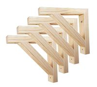 Sywlwxkq Staffe per mensole triangolari in Legno massello 4X, Staffa per mensola a Parete, mensole flottanti Supporto per Staffa ad Angolo retto, Angolo di 90 Gradi