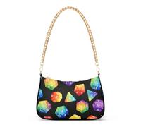 SyXIOP 20 Dimensioni Colorato Dadi alla moda piccole borse a tracolla per le donne con multi tasche borsa a mano per le donne regali di compleanno