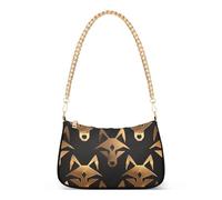 SyXIOP American Anime Wolf Bronze Gold trendy borse a tracolla per le donne con multi tasche borse a mano per le donne regali di compleanno