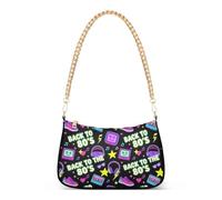 SyXIOP Back To The 80's Neon Retro Seamless Pattern trendy borsa a tracolla per le donne con multi tasche borse essenziali per le donne