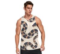 SyXIOP Ball Python Minimalista Quick Dry Canotta da uomo senza maniche girocollo T-shirt da allenamento atletico, Palla Python Minimalist, XL