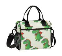 SyXIOP Beige Cartoon Occhiali da sole Dinosaur Silhouette Minimalista Lunch Box con Tracolla Mens Lunchbox per il Lavoro per Università loncheras para Mujeres de Trabajo