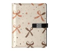 SyXIOP Bella Brown Bow cuoio foderato notebook diario impermeabile copertina notebook in pelle per college 6.7x9.2