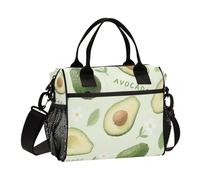 SyXIOP Bella Verde Avocado Grande Capacità Uomini Borse Pranzo con Tracolla Lunch Cooler per gli Uomini per College loncheras de Mujer para Trabajo